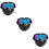3Pcs Uv400 Motorcycle Face Mask Black with Adjustable Elastic Band 9