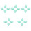 20Pcs Light Green Lash Applicator Tool ABS Makeup Tool for Home Use 5