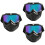 3Pcs Uv400 Motorcycle Face Mask Black with Adjustable Elastic Band 6