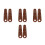 8Pcs Roller Skates Toe Covers Brown Protective Gear for Adults 7