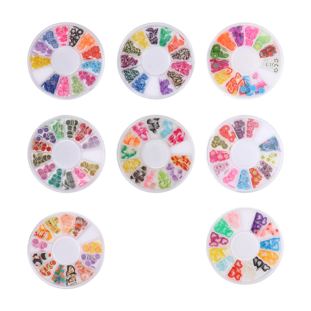 Totority Diy Polymer Clay Multicolor Nail Art Manicure Decor