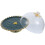 3Sets White Ceramic Cake Stand with Dome for Wedding Party 3