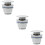 3Pcs Anti-Rust Copper Bathtub Sink Drain Stopper Silver Bathroom 9
