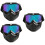 3Pcs Uv400 Motorcycle Face Mask Black with Adjustable Elastic Band 7