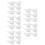 30Pcs White Foam DIY Bird Figurines Lightweight Durable Craft Decor 11