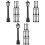36Pcs Mini Streetlight Decor Black Plastic DIY Sand Table Accessories 5