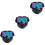 3Pcs Uv400 Motorcycle Face Mask Black with Adjustable Elastic Band 5