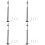4Pcs Mini Railroad Light Model Black Simulation Train Layout Lamp 7