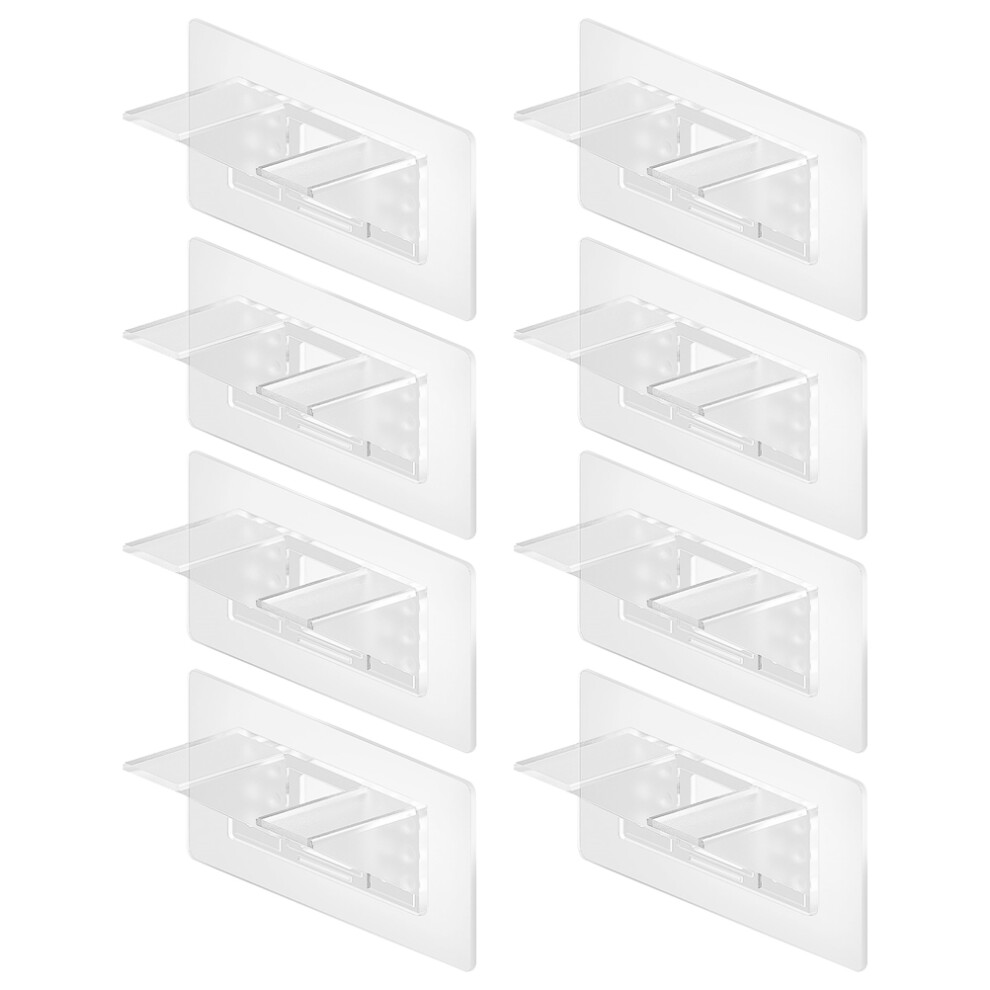 16Pcs Clear Nail-Free Shelf Pegs Acrylic Shelf Clips For Cabinets 3613594863516