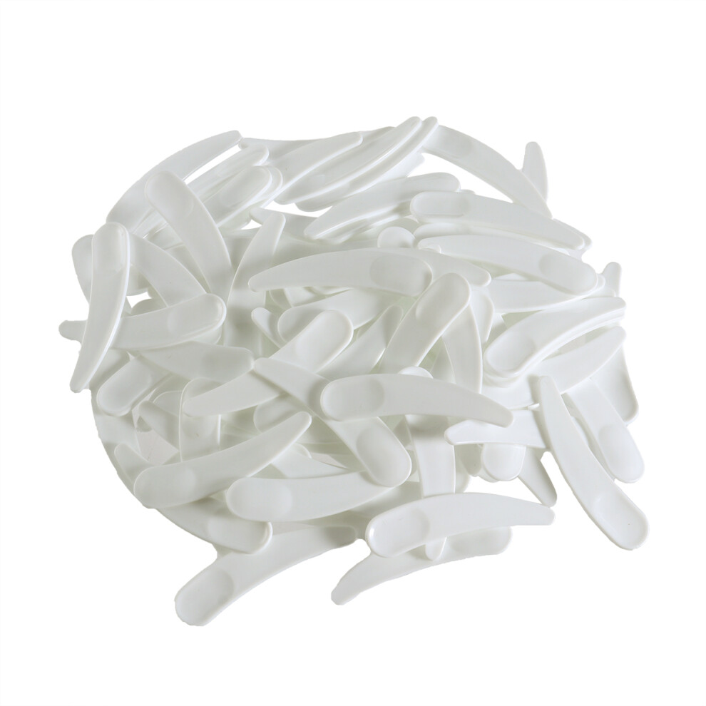 Ohphcall White 300Pcs Plastic Makeup Spatula Cosmetic Tool For Facemask Use