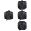 4Sets Black Round Fire Pit Covers Waterproof Outdoor Bbq Protector 6