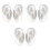 3Pairs White Silicone Ear Mold Practice Tool for Acupoint Study 3