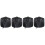 4Sets Black Round Fire Pit Covers Waterproof Outdoor Bbq Protector 4