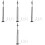 4Pcs Mini Railroad Light Model Black Simulation Train Layout Lamp 5