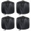4Sets Black Round Fire Pit Covers Waterproof Outdoor Bbq Protector 5