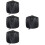 4Sets Black Round Fire Pit Covers Waterproof Outdoor Bbq Protector 7