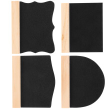 12Pcs Wood Mini Chalkboard Signs Erasable Message Boards Black