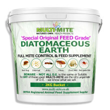 MULTI MITE 2KG Bucket Feed Grade DE - Diatomaceous Earth