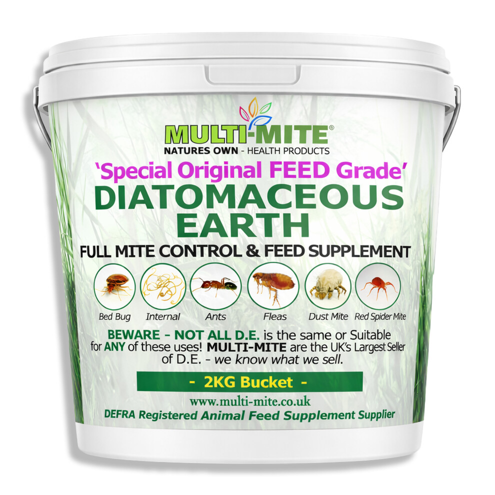 Multi-Mite Multi Mite 2Kg Bucket Feed Grade De - Diatomaceous Earth