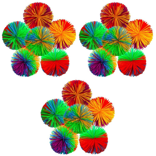 3Sets Silicone Stringy Ball Toy Colorful Soft Bouncing Sensory Fidgets 2