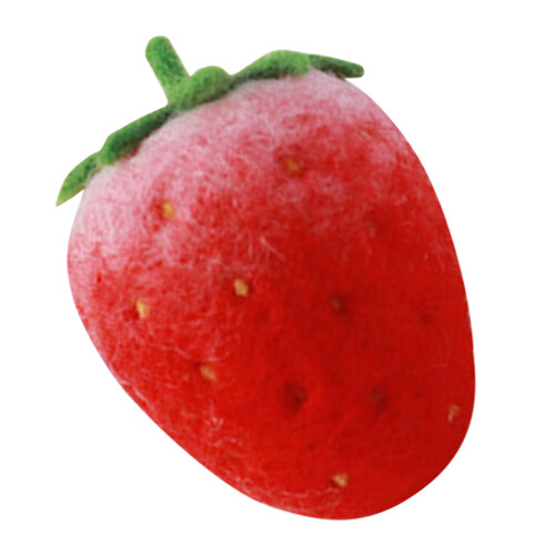 2Sets DIY Red Wool Felt Fruit Pendant Handmade Felting Material 1
