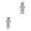 2Pcs Silver Hydraulic Quick Connect Couplers with Dust Caps for Pipe 8