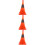 3Pcs Portable Foldable Reflective Road Cones with LED ABS 5