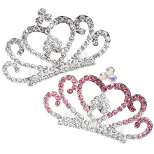 8Pcs Girls Small Rhinestone Tiaras Hair Accessories Assorted Color