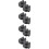 8Pcs Sturdy Mic Arm Desk Mount Clips Plastic Metal Rotatable Black 8