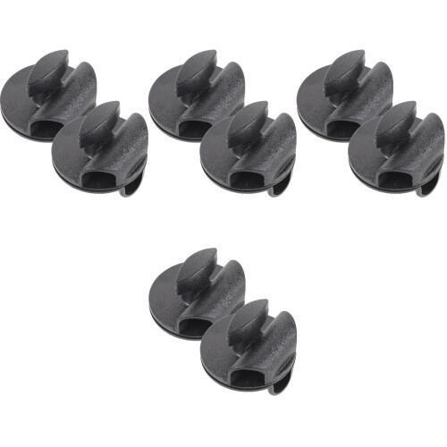 8Pcs Sturdy Mic Arm Desk Mount Clips Plastic Metal Rotatable Black 2