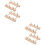 4Pcs Desktop Wooden Thread Stand Khaki Thread Storage for Spools 8