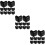 48Pcs Black Wooden Box Corner Protectors Decorative Protective Guards 11