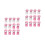 24Pcs Fun Cat Paw Shape Erasers Assorted Color Creative Pencil Erasers 10