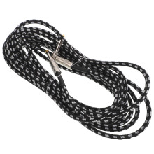 3Pcs Black Electric Guitar Cables PVC Noise Shield Amp Cord