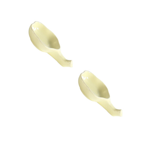 2Pcs Creative Yellow Ceramic Chopstick Holder and Snack Sauce Bowl 2