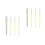 2Sets Yellow Plastic Tattoo Eyebrow Marker Pen Cosmetic Mapping Tool 4