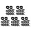 100Pcs Moxa Box Adjustable Elastic Securing Strap Black Polyester Band 9