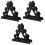 3Pcs Black Triangle Dumbbell Storage Durable Gym Holder 3