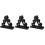 3Pcs Black Triangle Dumbbell Storage Durable Gym Holder 4
