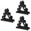 3Pcs Black Triangle Dumbbell Storage Durable Gym Holder 6