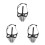3Pcs Lightweight Mesh Dog Muzzle Soft Adjustable Anti-Biting Cover 9