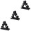 3Pcs Black Triangle Dumbbell Storage Durable Gym Holder 5