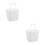 2Pcs White PP Paint Buckets with Lid Home Use Paint Mixing Containers 5