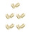 10Pcs Gold Eyebrow Pencil Trimming Tool Versatile Flat Tip Sharpener 7