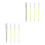 2Sets Yellow Plastic Tattoo Eyebrow Marker Pen Cosmetic Mapping Tool 5
