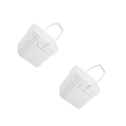 2Pcs White PP Paint Buckets with Lid Home Use Paint Mixing Containers 1