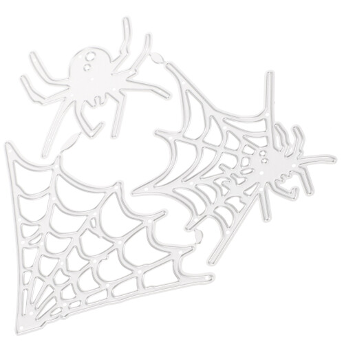 3Pcs Spider Web Shaped Silver Cutting Dies for DIY Card Crafting 1