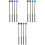 12Pcs Home Use Drum Mallets for Marimba Xylophone Assorted Color Grip 5