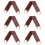 6Pcs Brown Back Scrubber Self-Tanning Applicator for Easy Back Massage 6