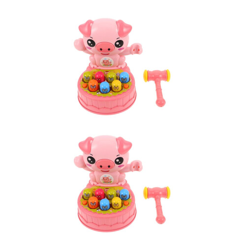 2Pièces Jeu Pédagogique Marteau Rose Pour Petits Joueurs 2